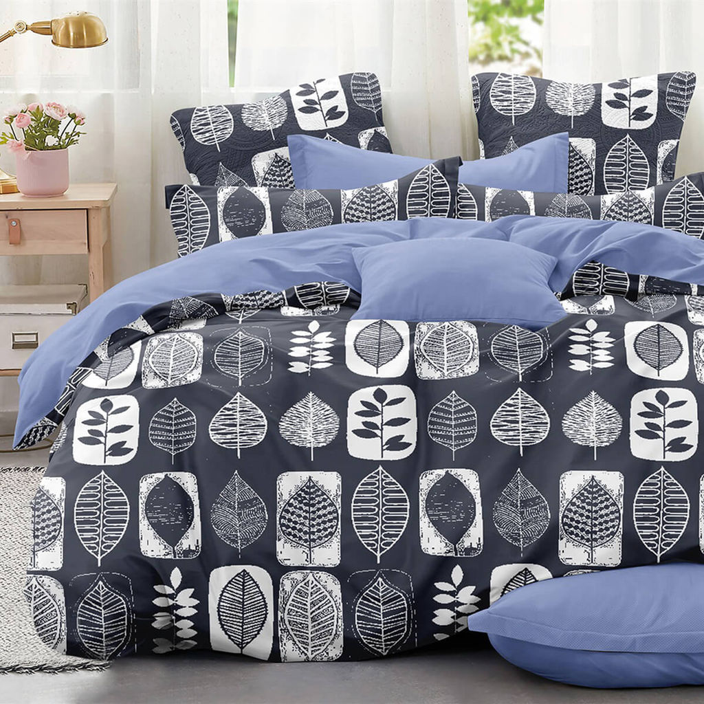 КПБ Поплин Эксклюзив (молния) - ЛИСТОПАД 2 сп. с Евро простыней (на молнии с нав.70х70)