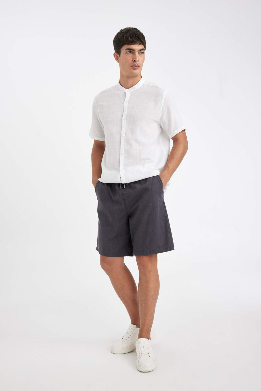 Relax Fit Pamuklu Bermuda Sort - Defacto фото 4