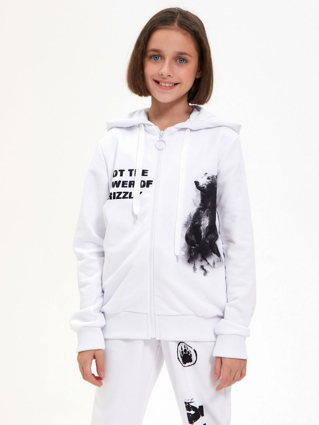 Спортивный костюм "Гризли",белый