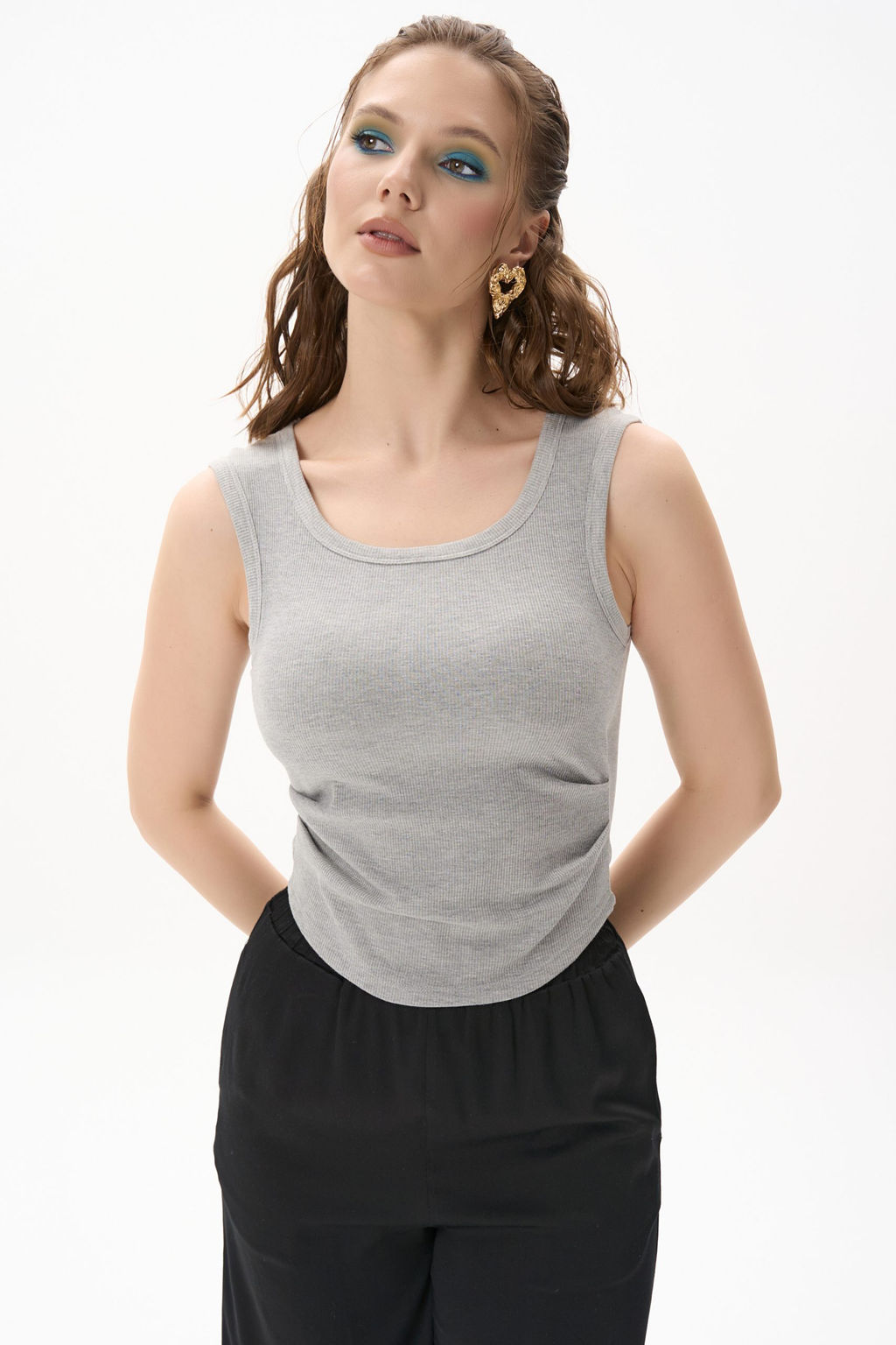 Топ Адри (серый) - Эльза фото 5