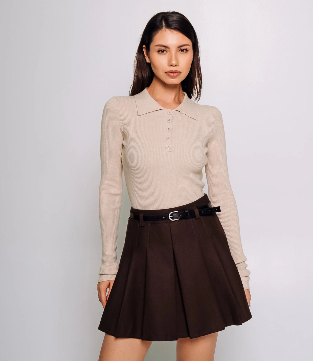 Юбка #КТ8668, шоколадный