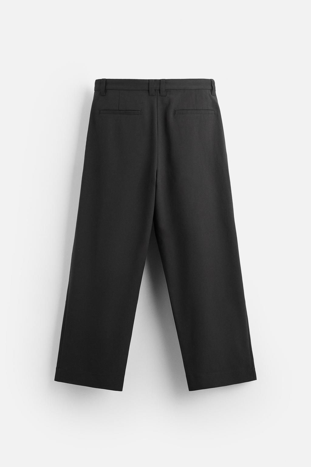 WIDE-FIT PLEATED TROUSERS - Zara фото 8