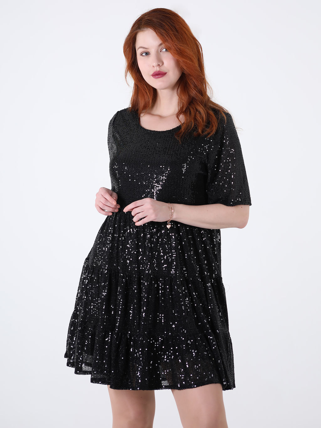 Платье блестящее черное - Almond фото 3