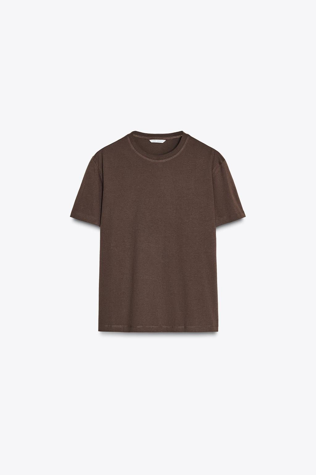 BASIC COTTON T-SHIRT - Zara фото 20