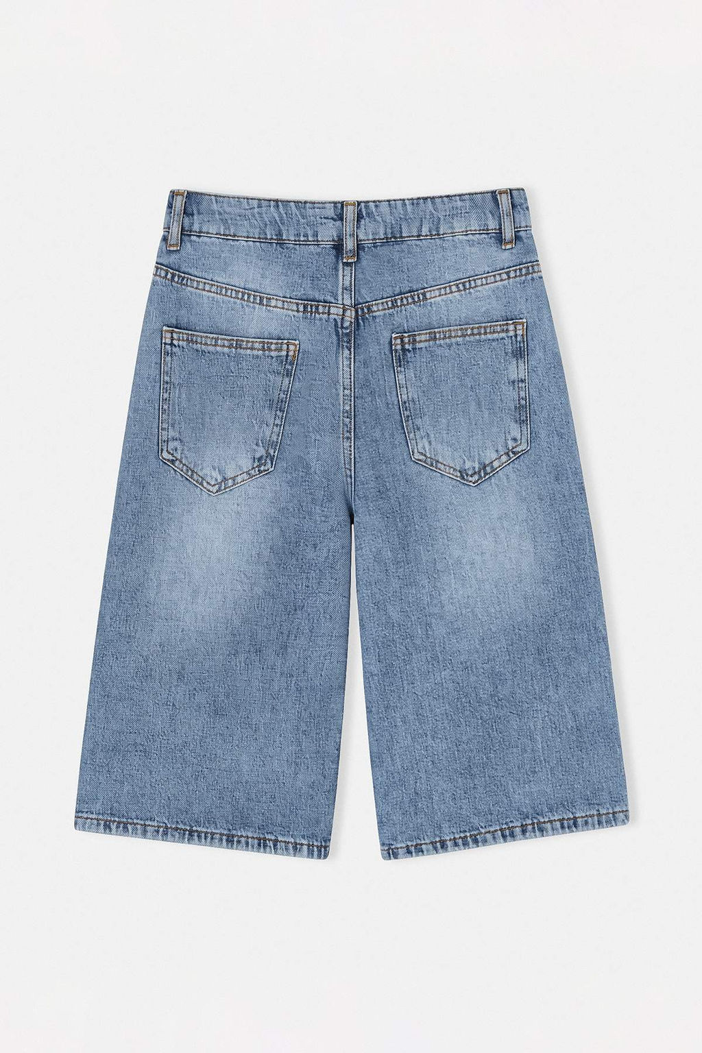 Limited Edition Mavi Yuksek Bel Denim Bermuda TWOSS26SR00061