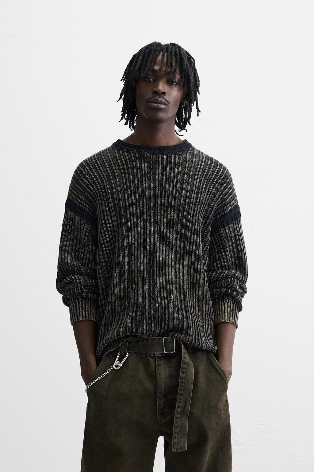 TEXTURED PRINTED SWEATER - Zara фото 2