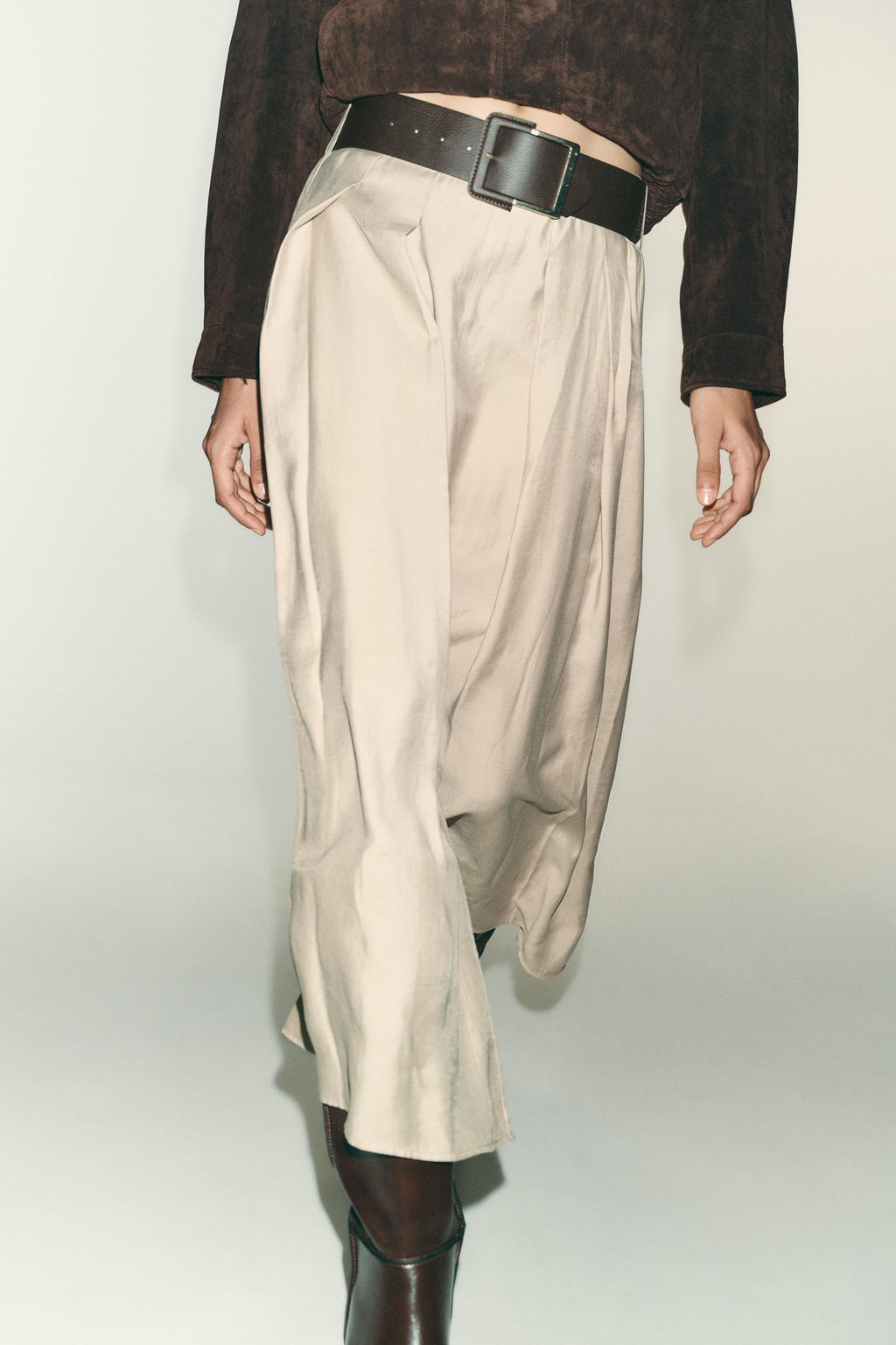 BELTED MIDI SKIRT - Zara фото 3