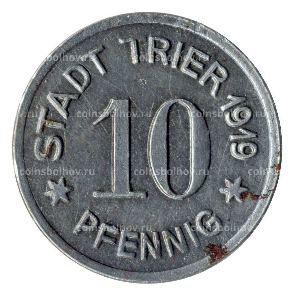 Монета 10 пфеннигов 1919 года Германия Нотгельд (Трир)