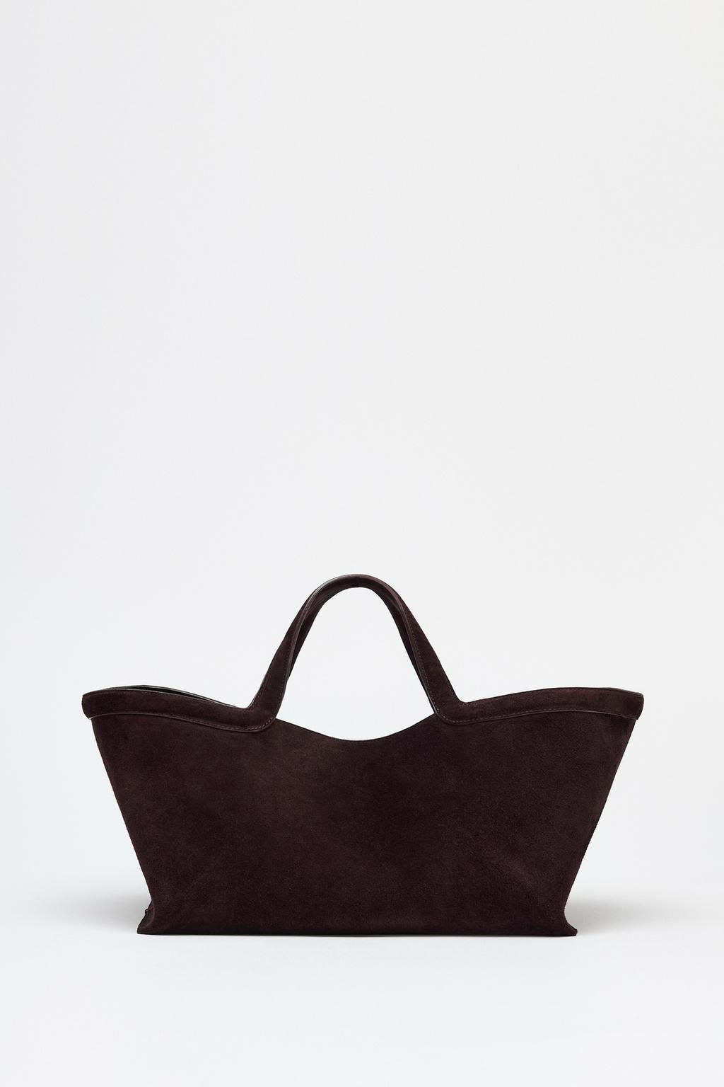 ELONGATED SUEDE TOTE BAG - Zara фото 2
