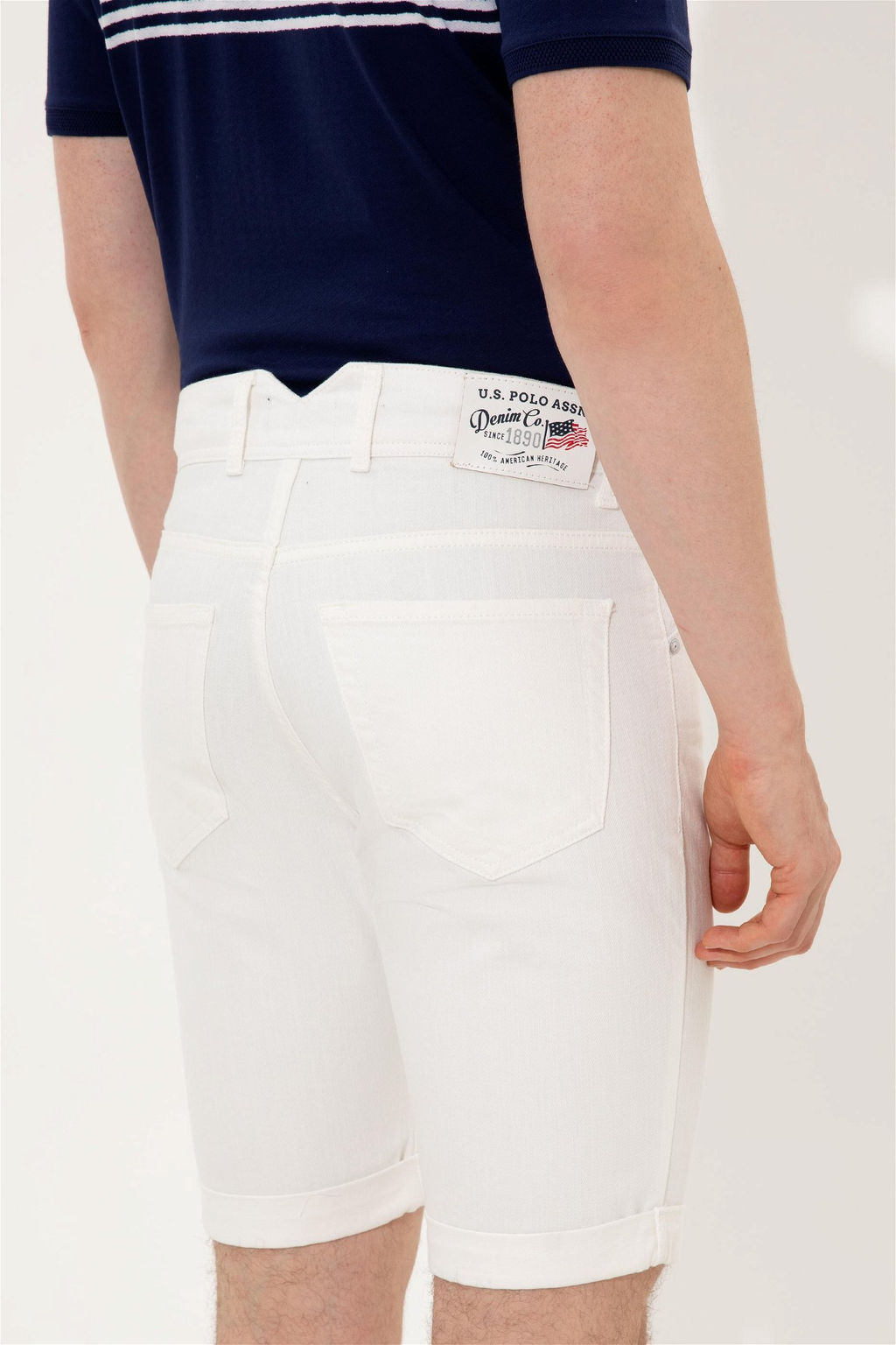 Мужские белые джинсовые шорты Неожиданная скидка в корзине - U.s. polo assn фото 7