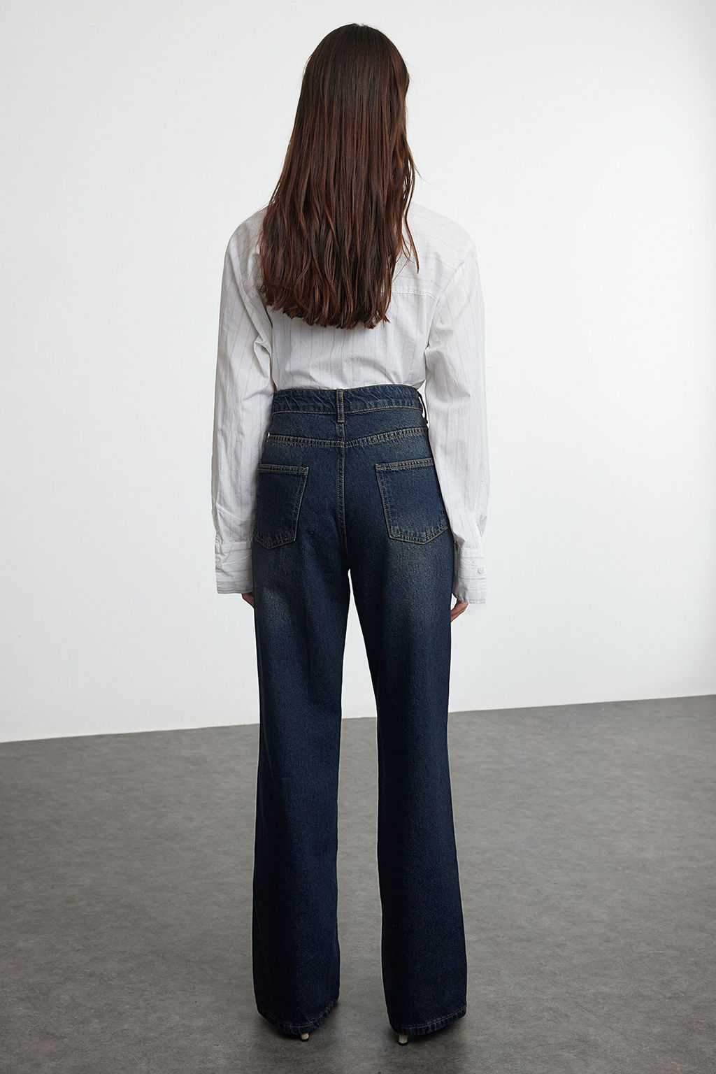 Ac?k Mavi Yuksek Bel Genis Paca Wide Leg Jeans TWOAW24JE00313 - Trendyolmilla фото 17