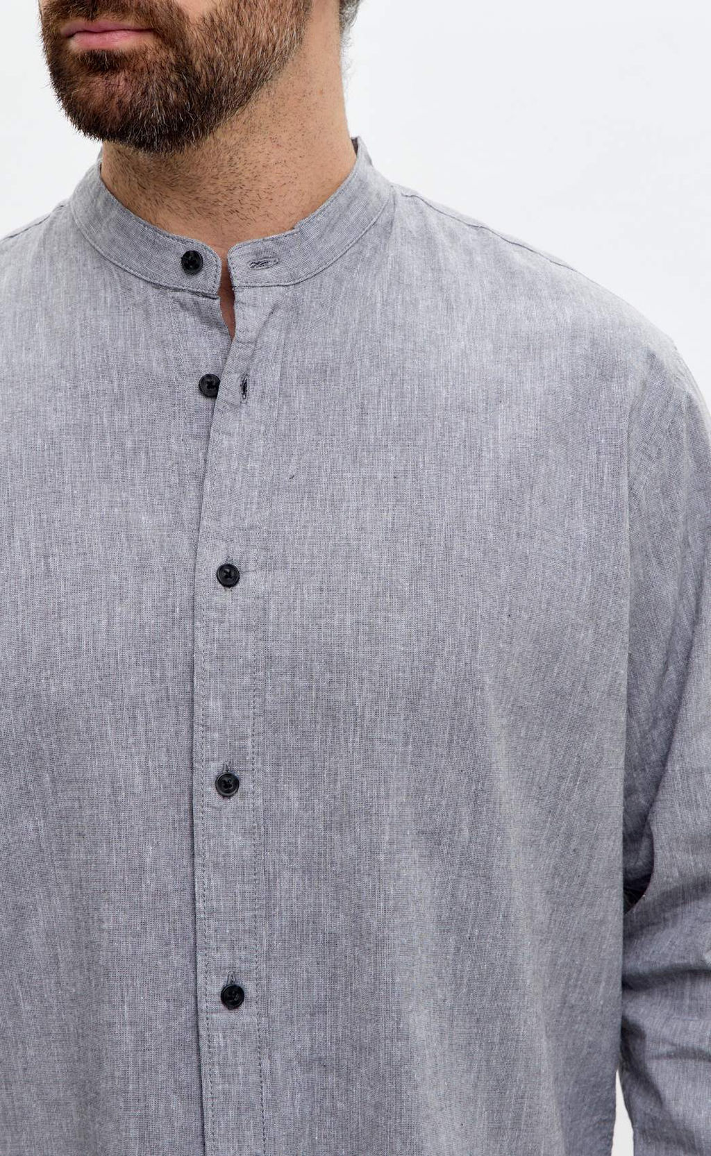 Рубашка д/р лен F511-0480 green-grey - Fine joyce фото 4