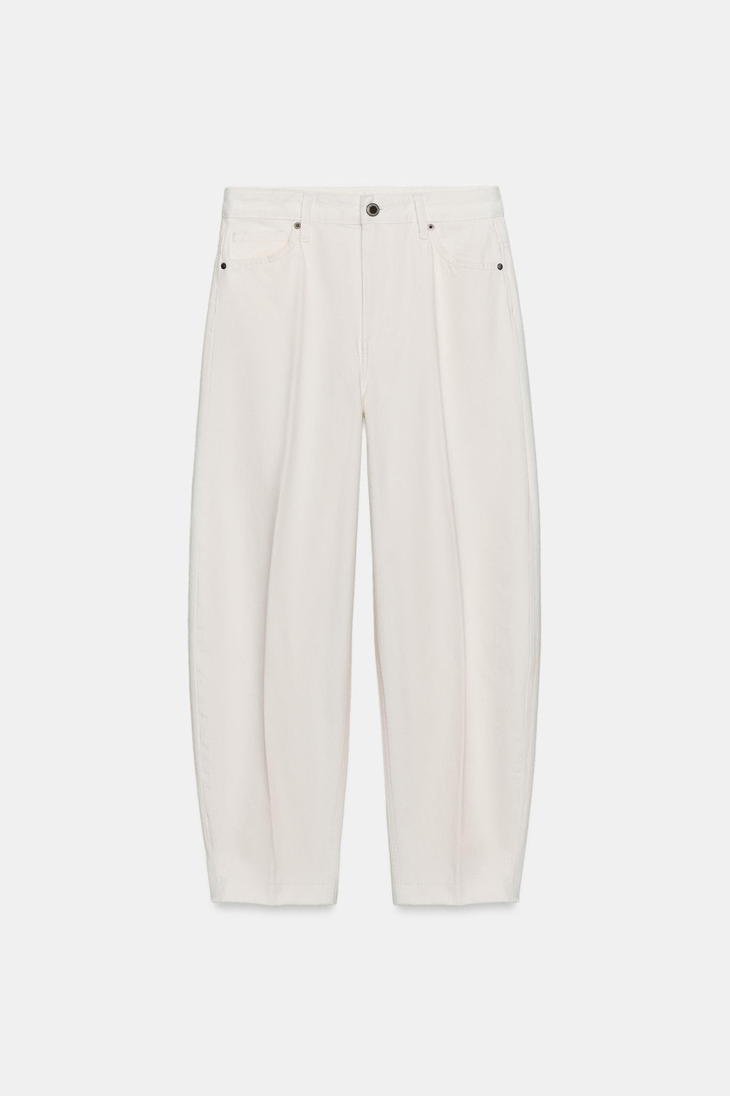 ZW COLLECTION BARREL HIGH-WAIST JEANS - Zara фото 6
