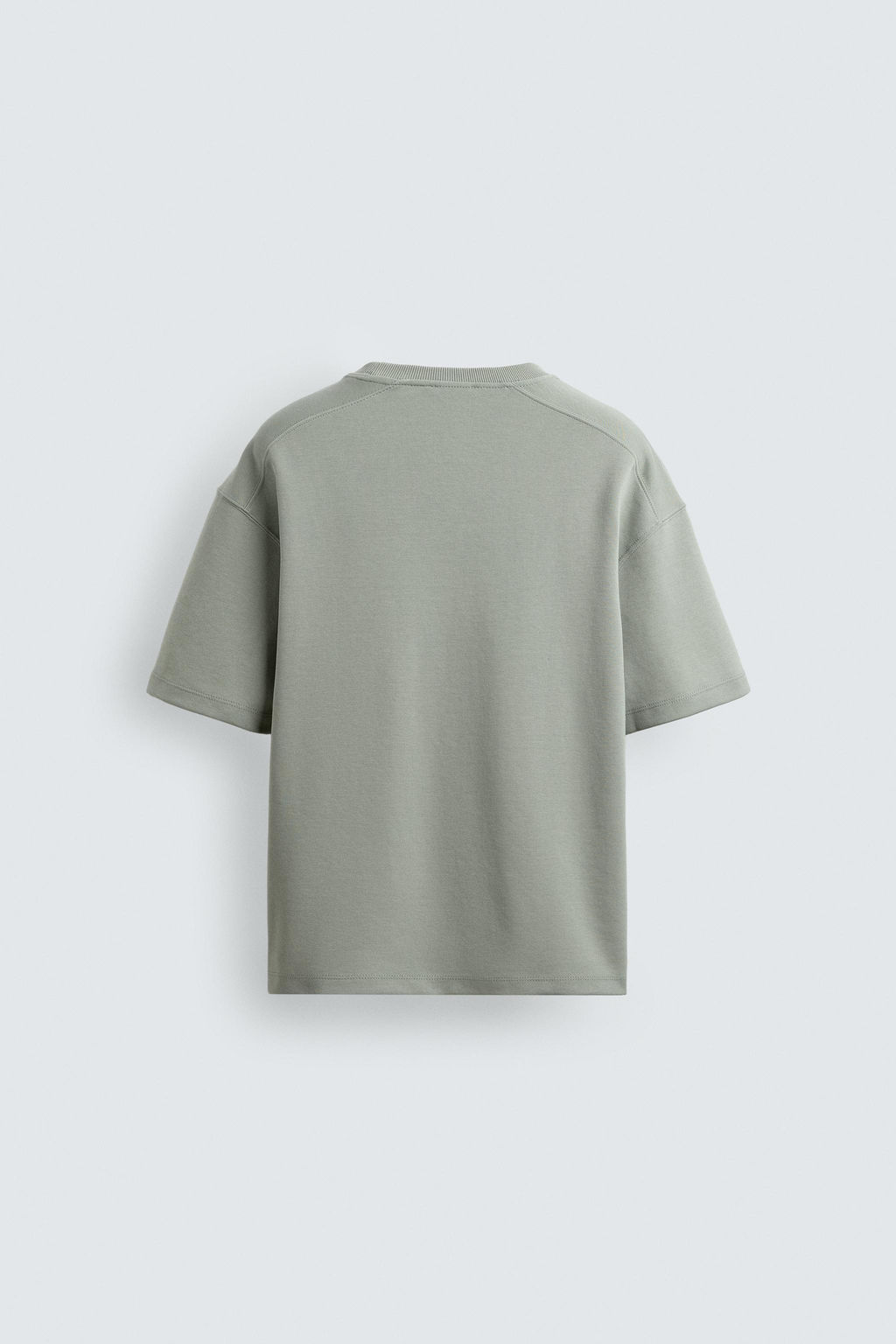 SUDADERA RELAXED FIT INTERLOCK / verde lavado - Zara фото 8
