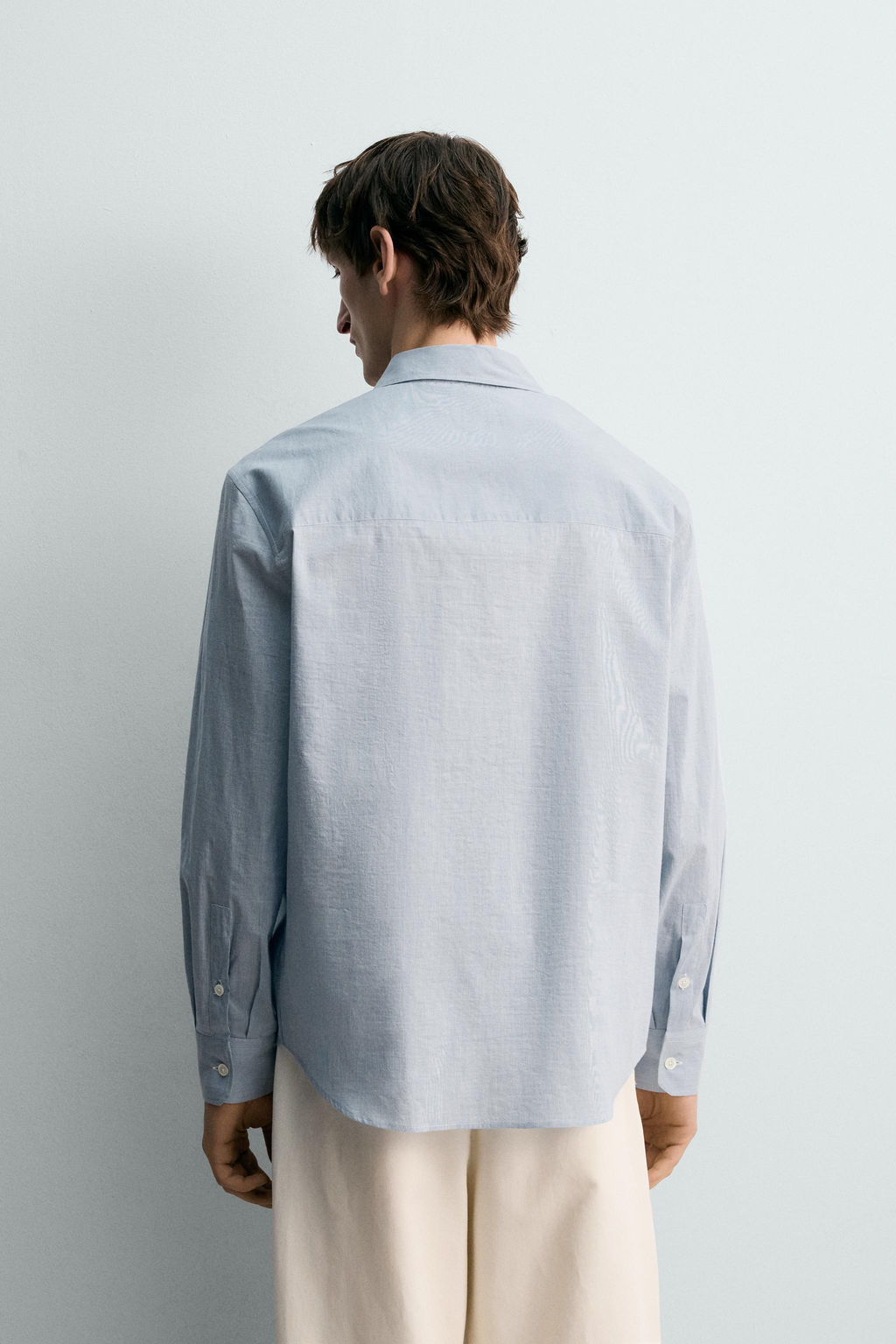 CAMISA RAYAS LIMITED EDITION / Blanco / Celeste - Zara фото 3