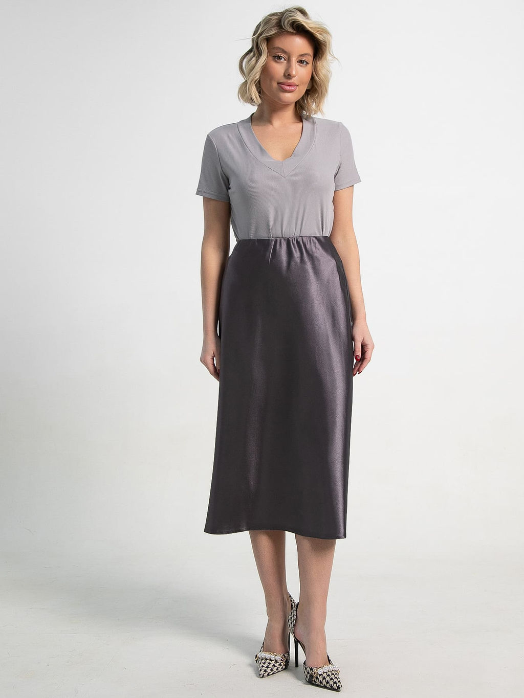 Юбка Коссаль (пыльно-графитовая) Ю15316-46М