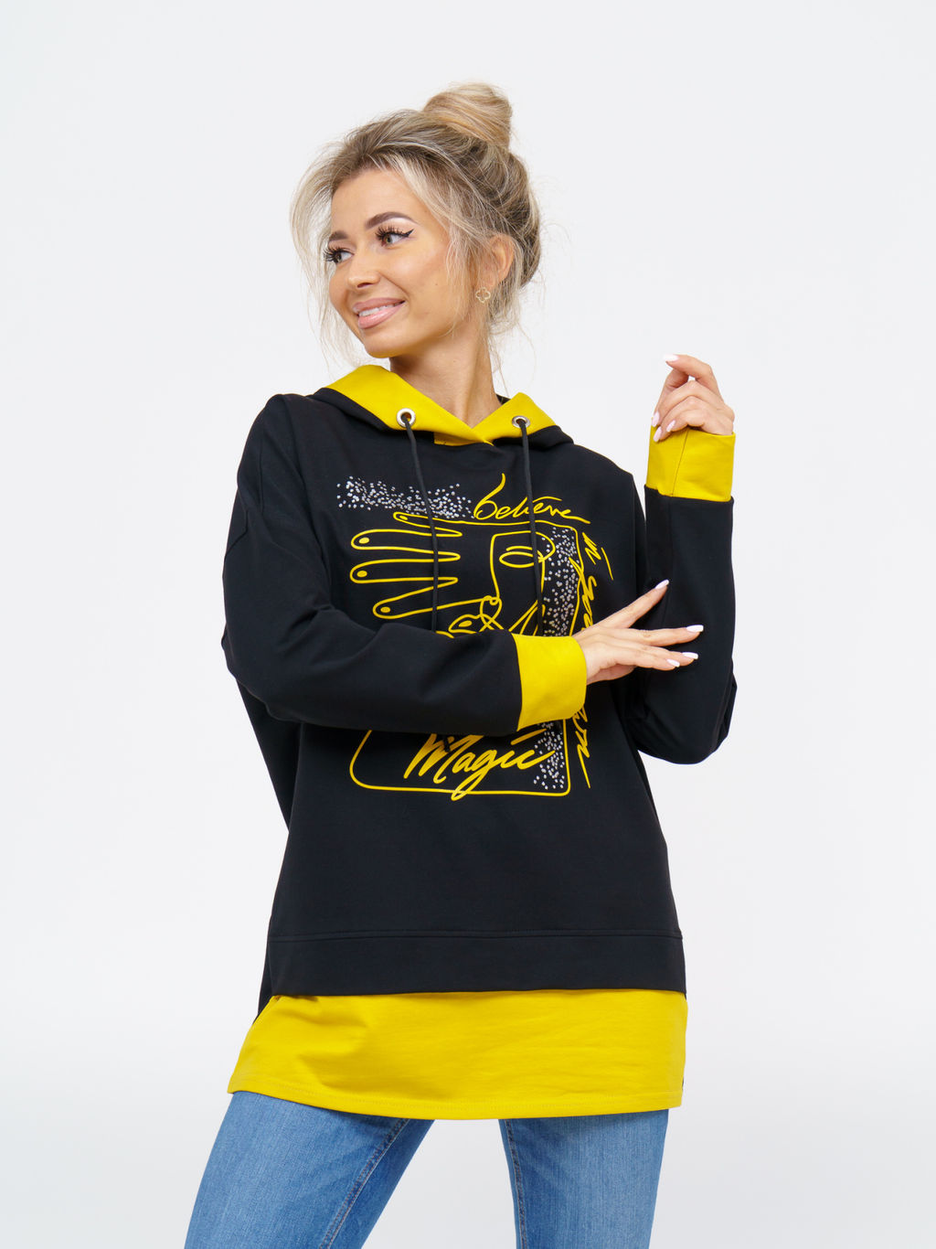 845 Туника "горчичный"