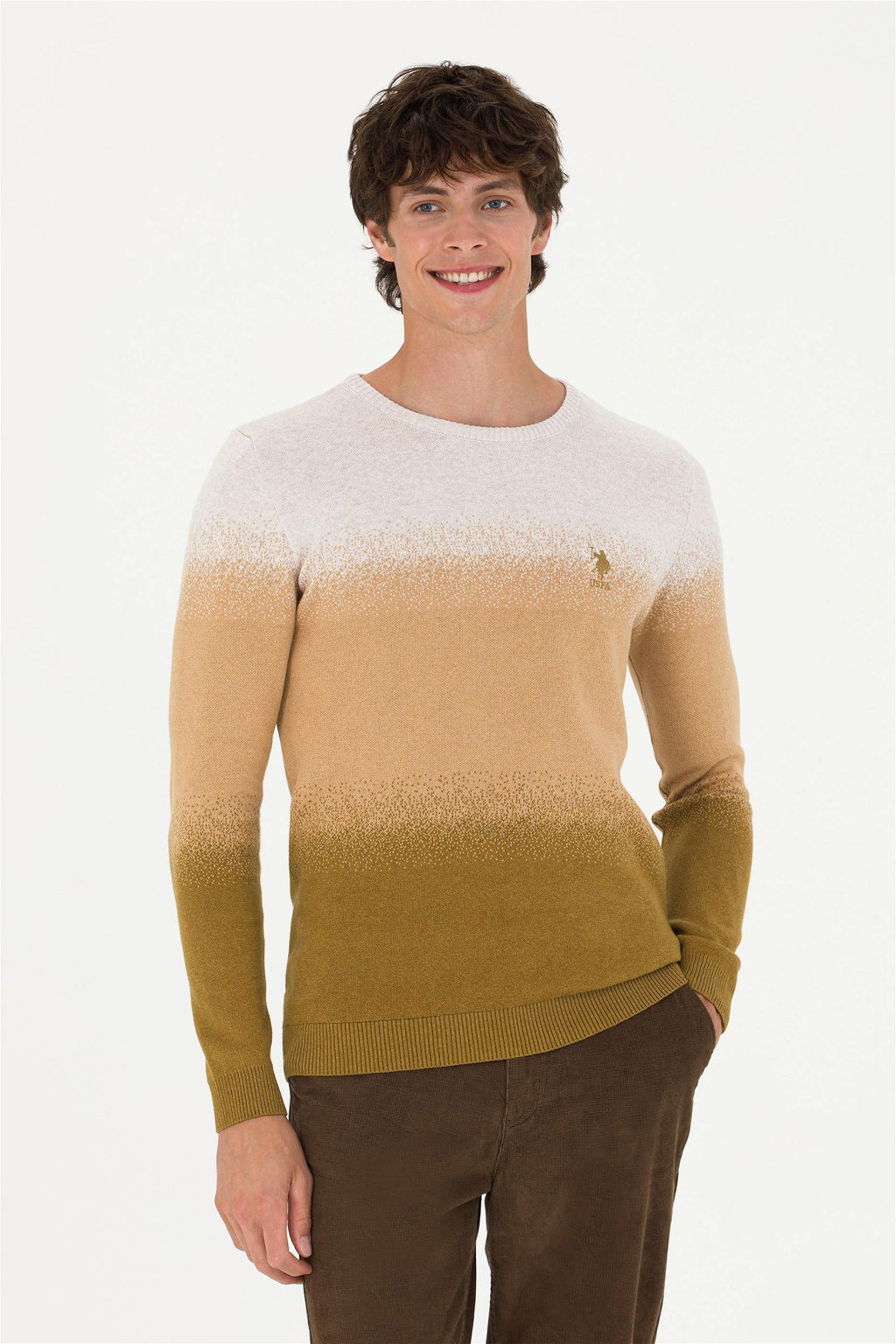 U. S. Polo Assn Мужской свитер из каменного меланжа - U.s. polo assn фото 10