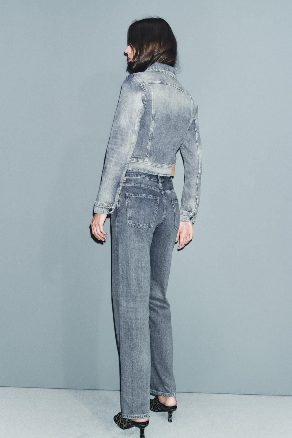 ZW COLLECTION FULL LENGTH MID-WAIST JEANS - Zara фото 3