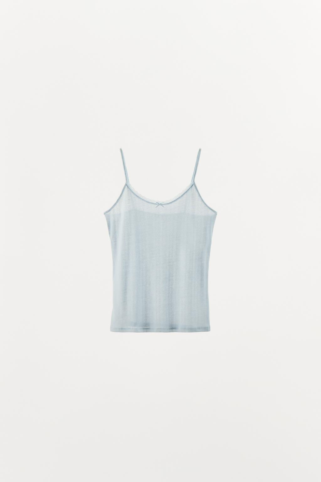 POINTELLE STRAPPY TOP - Zara фото 5