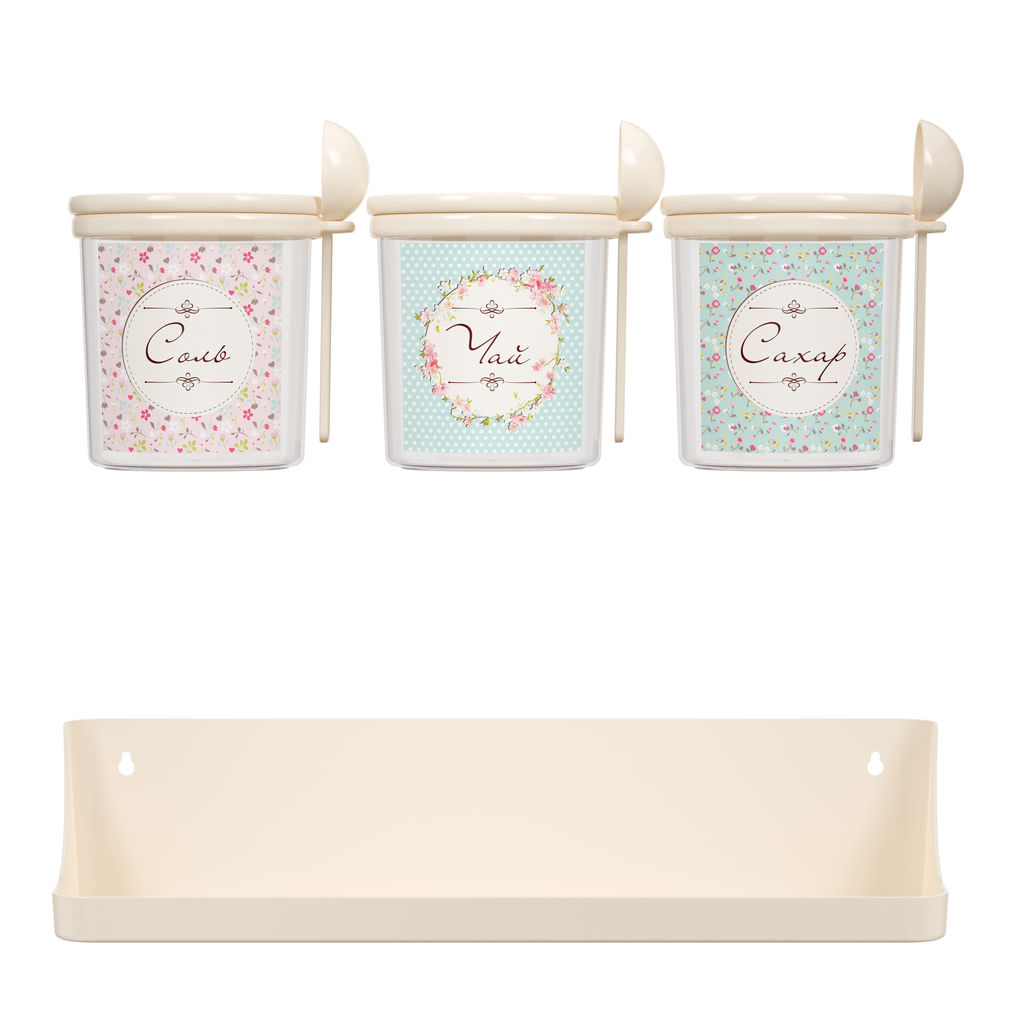 Набор емкостей Ассорти 0,7л (на полке)(бежевый) М8683 - Альтернатива фото 3