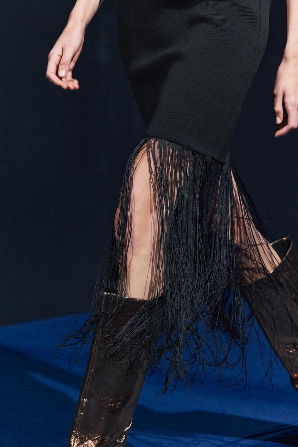 KNIT DRESS WITH FRINGING - Zara фото 4