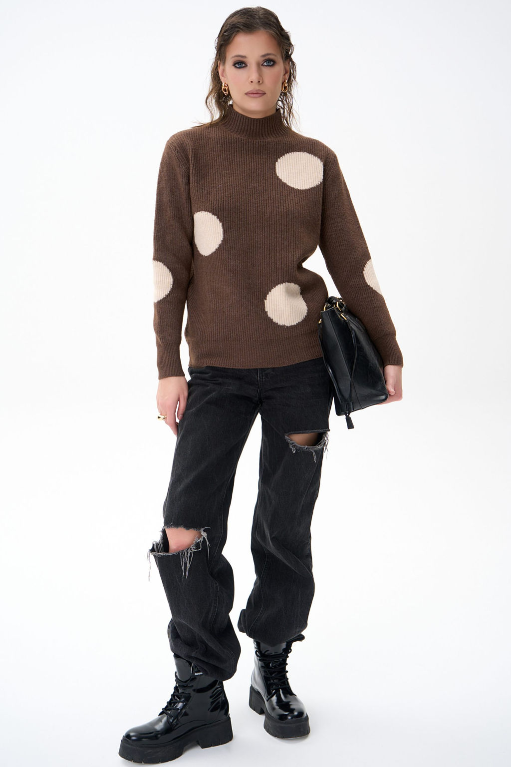Свитер Зои (шоколадный) - Эльза фото 3