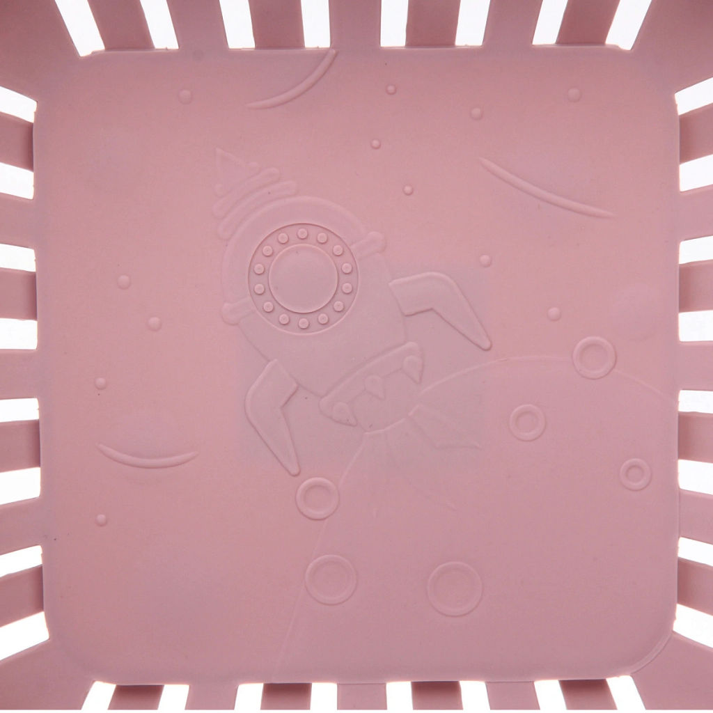 Цена за 3 шт. Сухарница пластиковая "SEGRETO" 24*24*8см пыльная роза