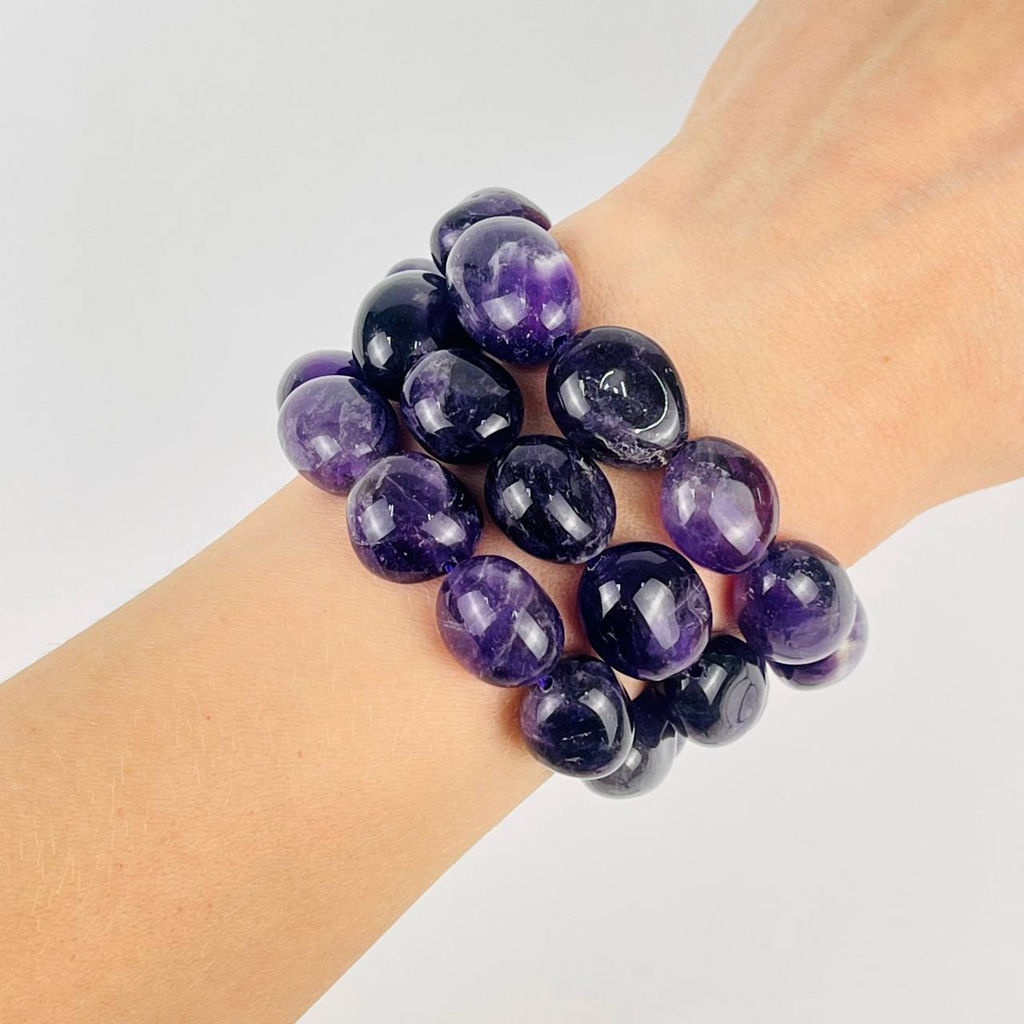 Бусины для украшений из Аметиста (галтовка) 39 см