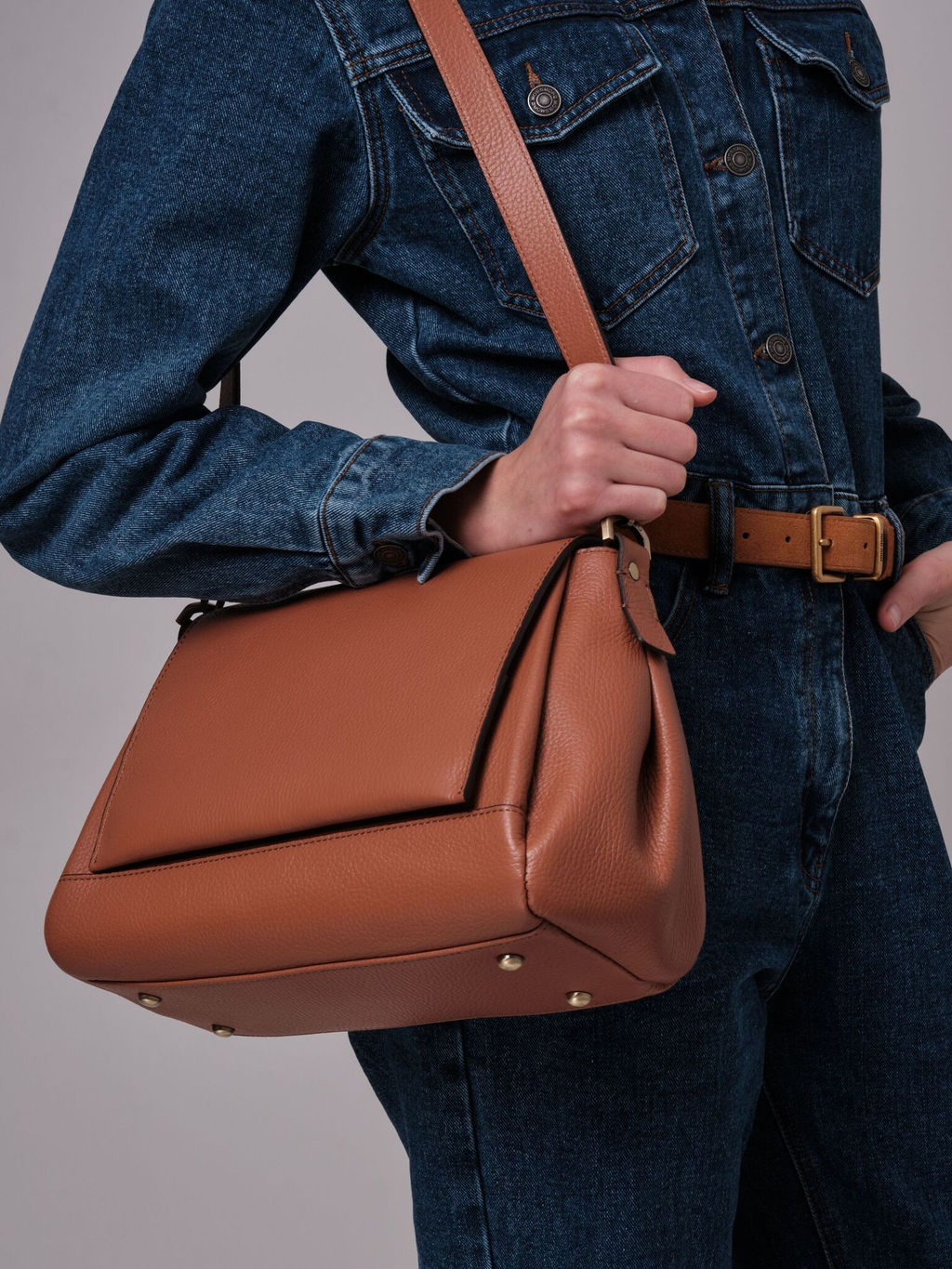 Сумка сэтчел Deboro 30923 коричневый камень