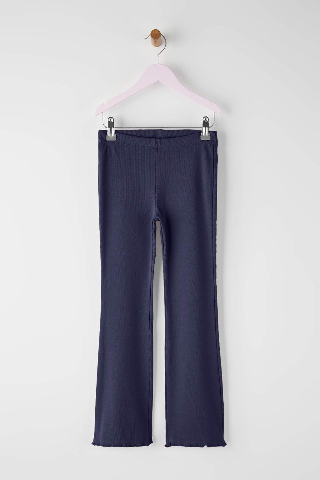 Lacivert-Pembe 2li K?z Cocuk Pamuklu Duz Orme Tayt TKDAW26TA00006 - Trendyolmilla фото 4