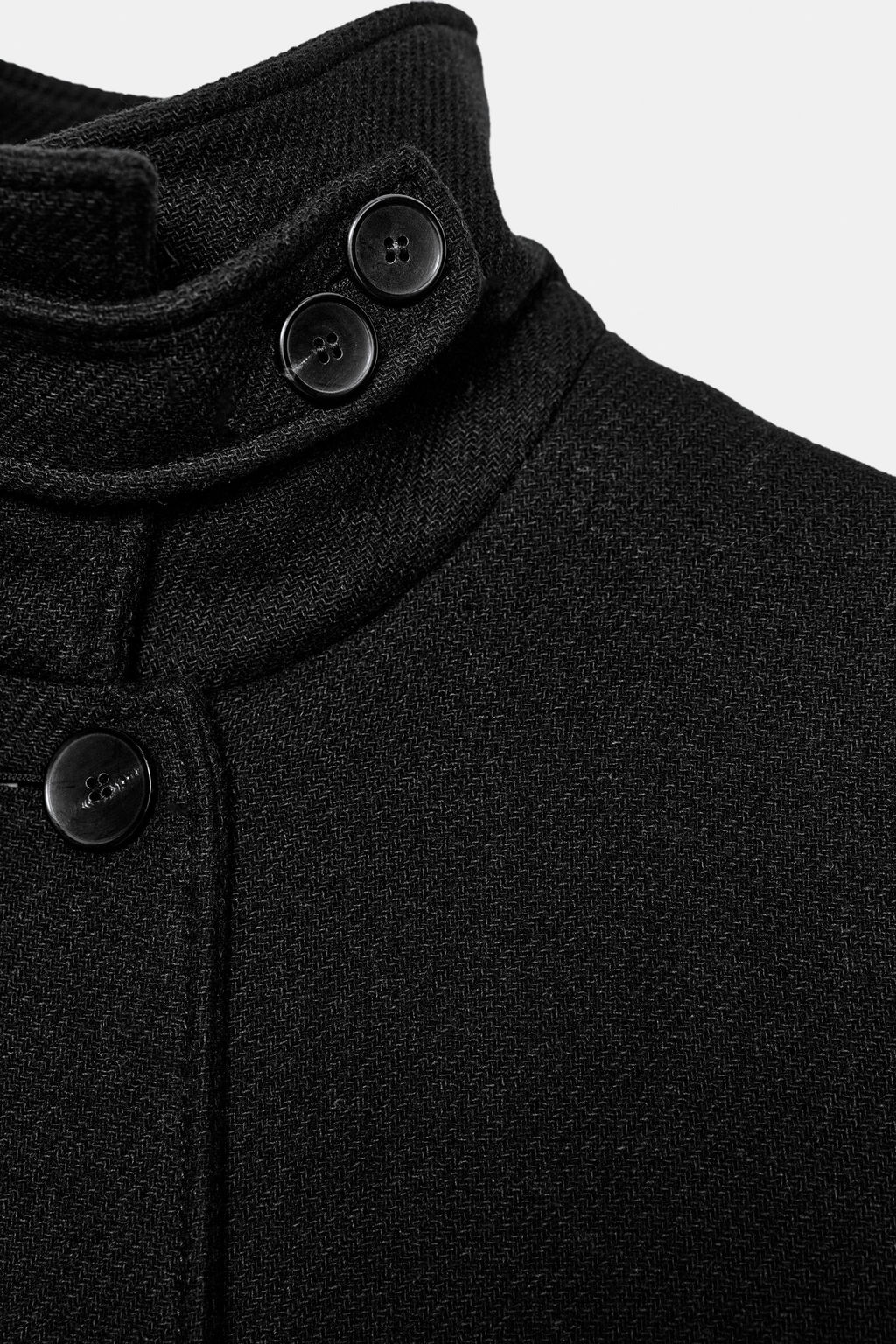 SHORT WOOL COAT WITH HIGH NECK - Zara фото 10