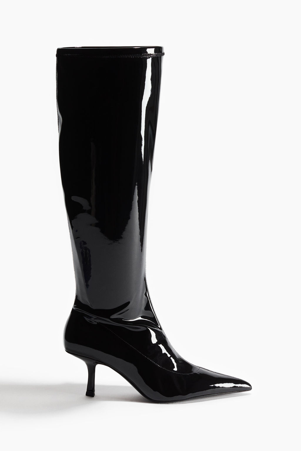 Botas calcet?n a la rodilla en charol