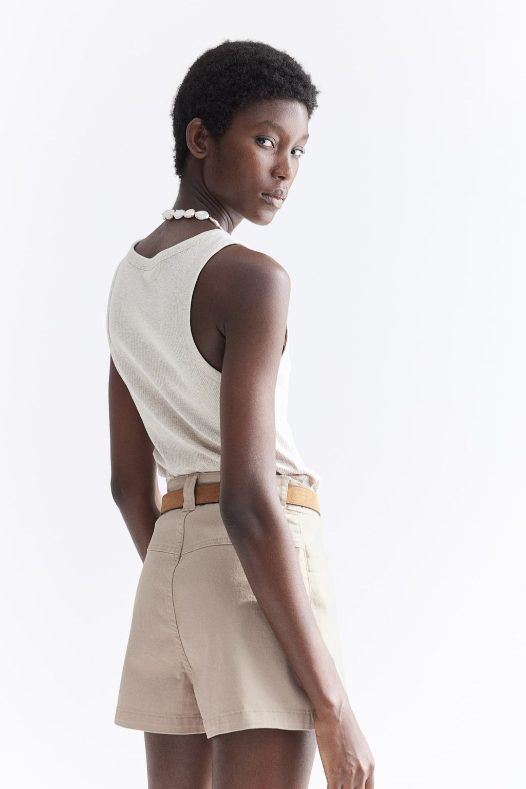 Pantalon corto de sarga estilo cargo - H&m фото 3