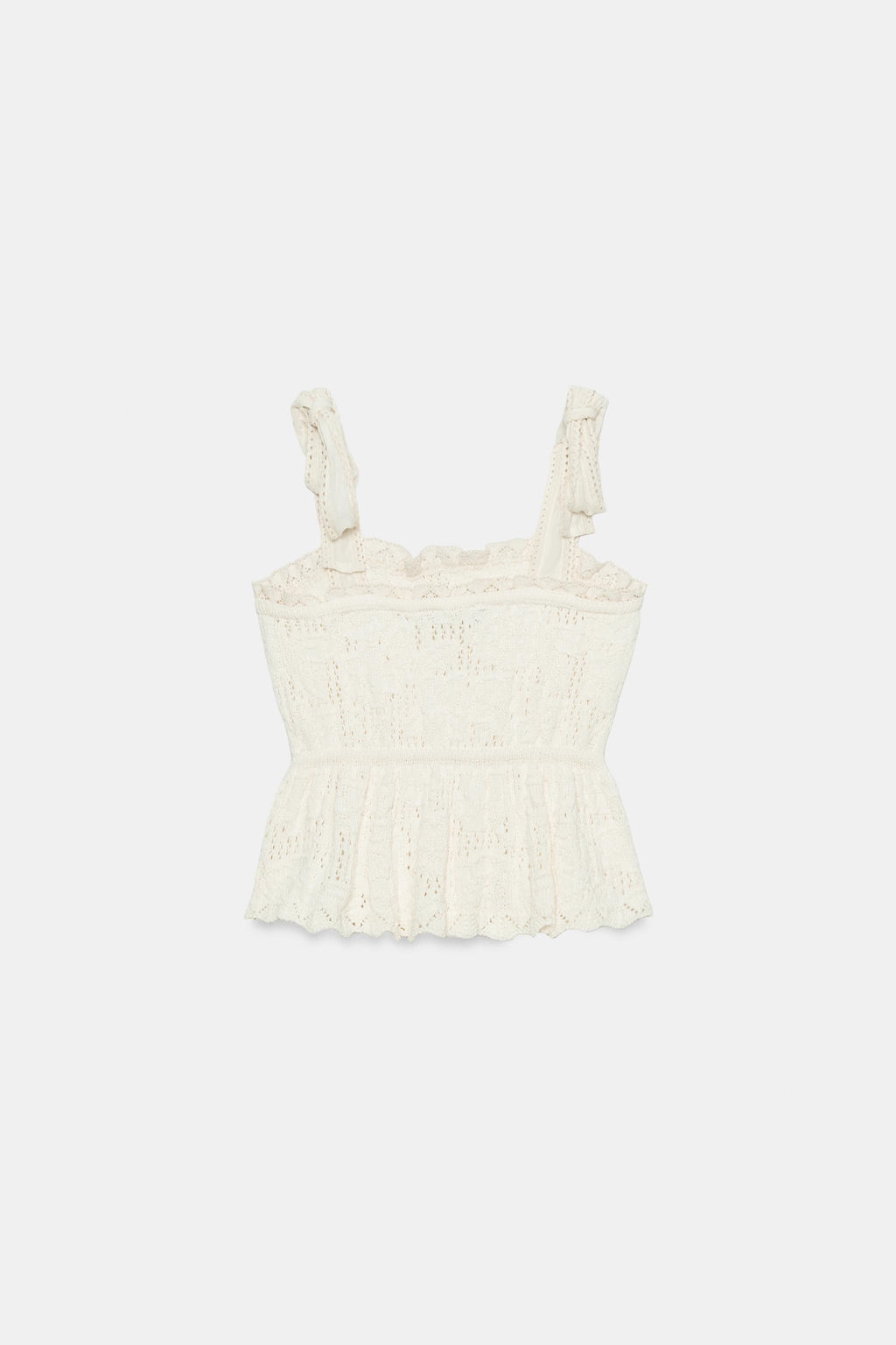 TOP ROM?NTICO PUNTO LAZOS / Crudo / Beige - Zara фото 6