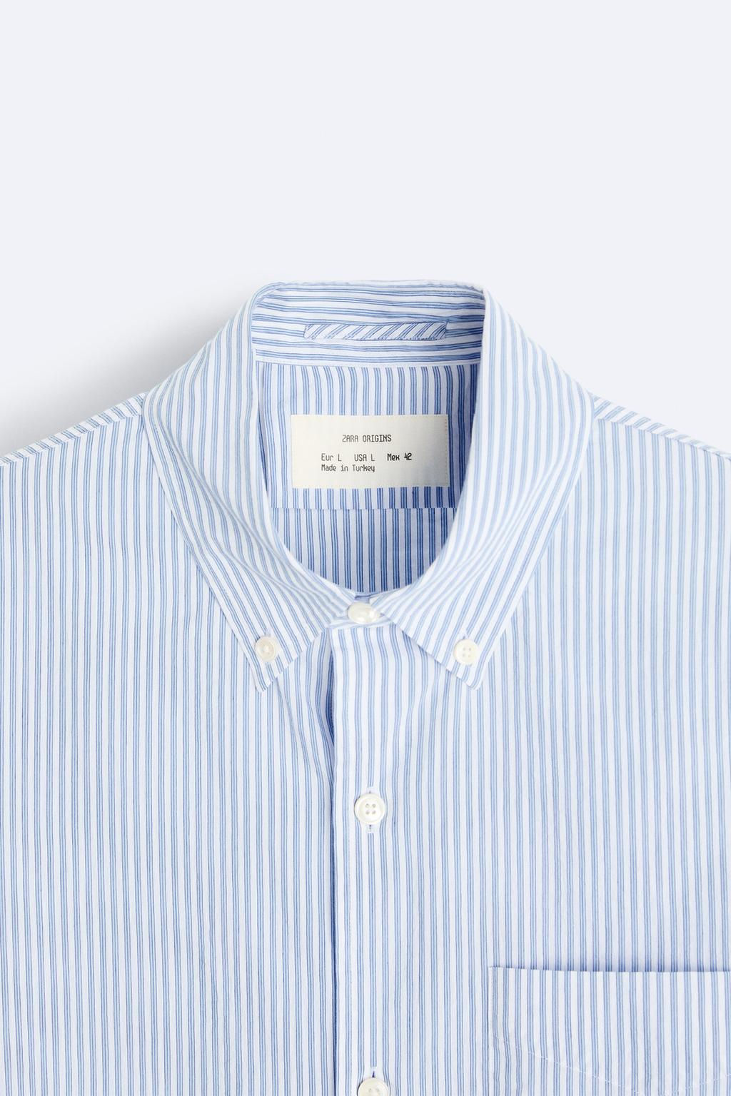 STRIPED CREASED-EFFECT SHIRT - Zara фото 8