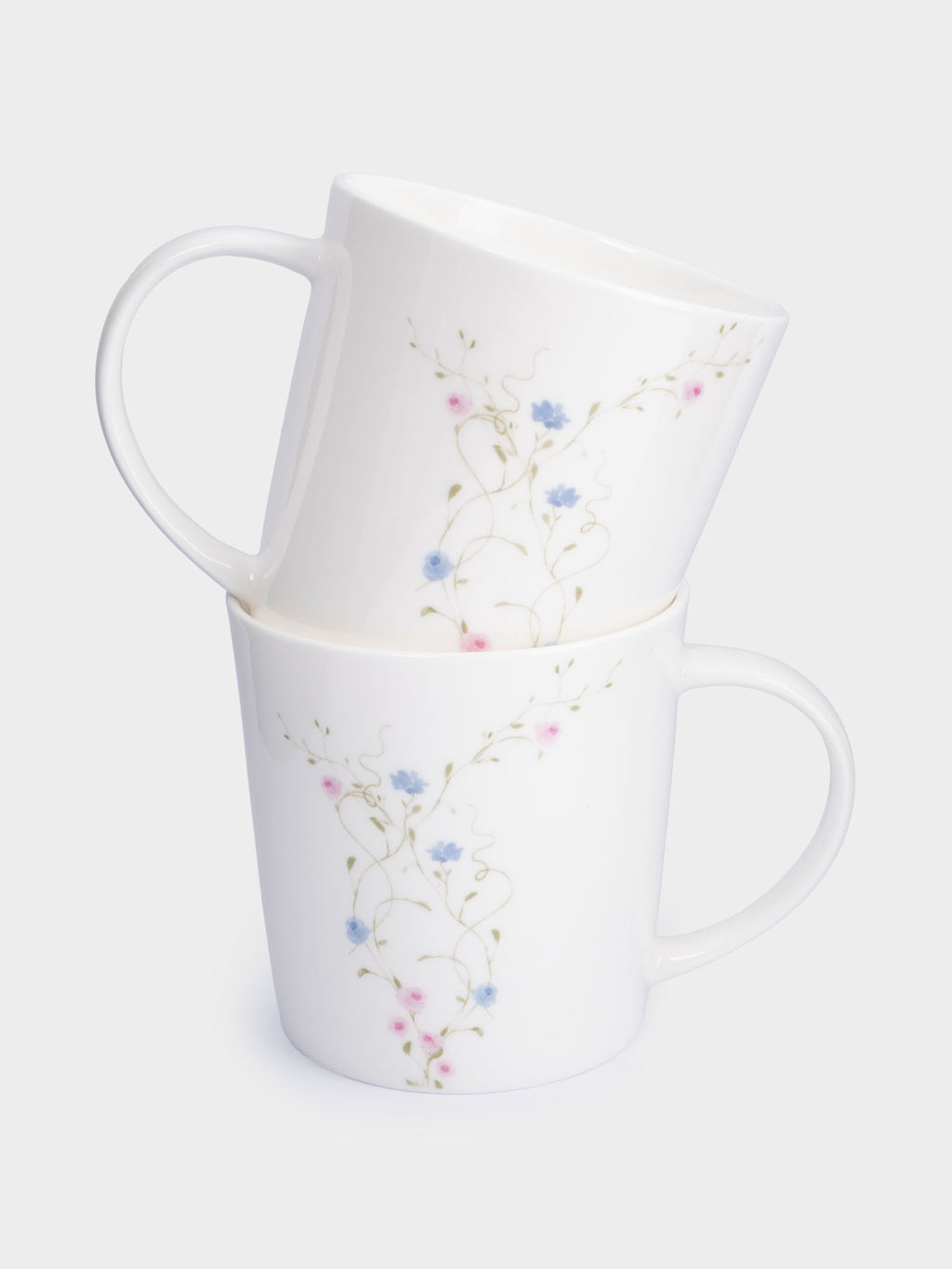 Кружка, 450 мл, 2 шт, фарфор F, белая, Цветы, Gentle garden - Anna lafarg фото 4