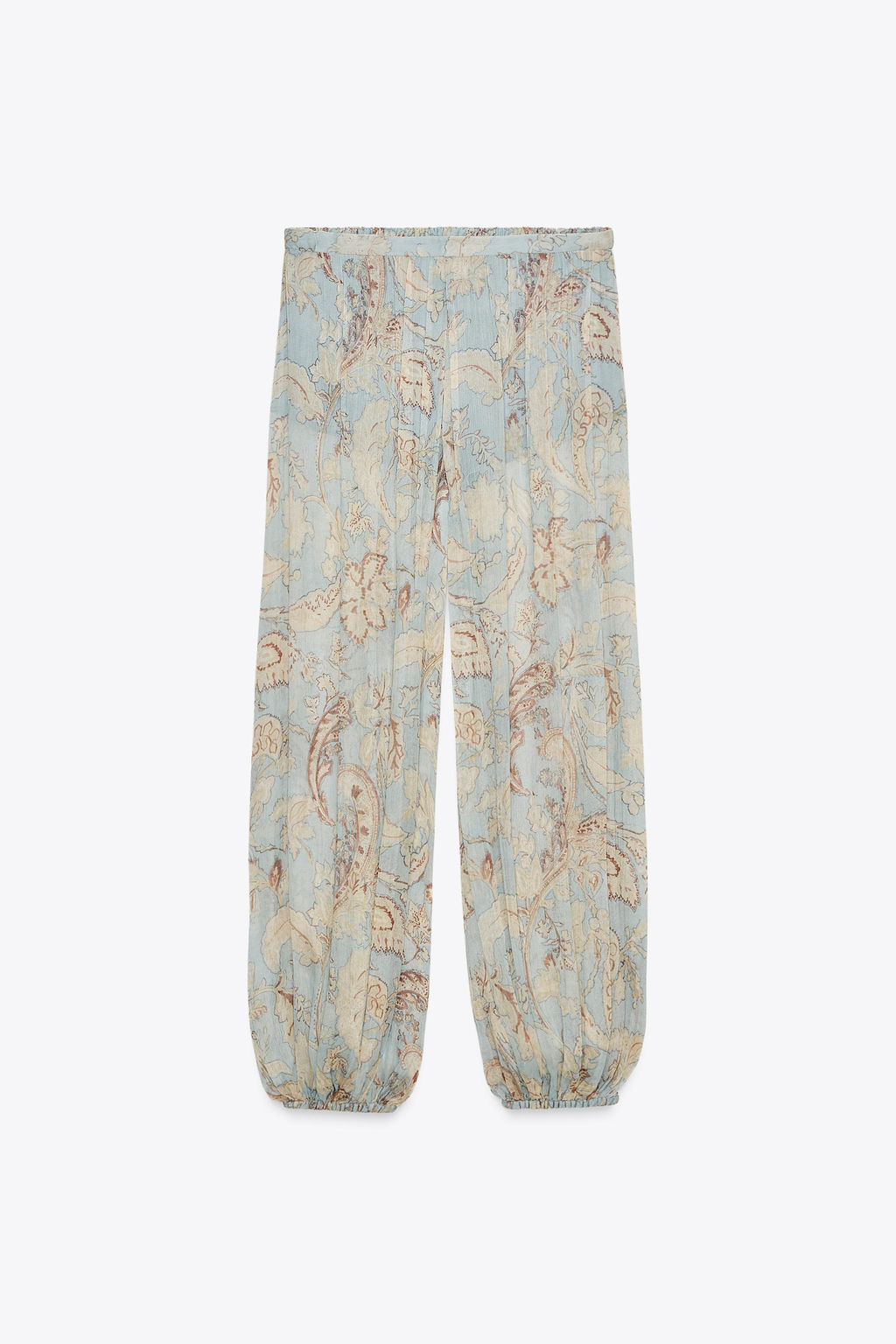 ZW COLLECTION FLORAL PUFF TROUSERS - Zara фото 7