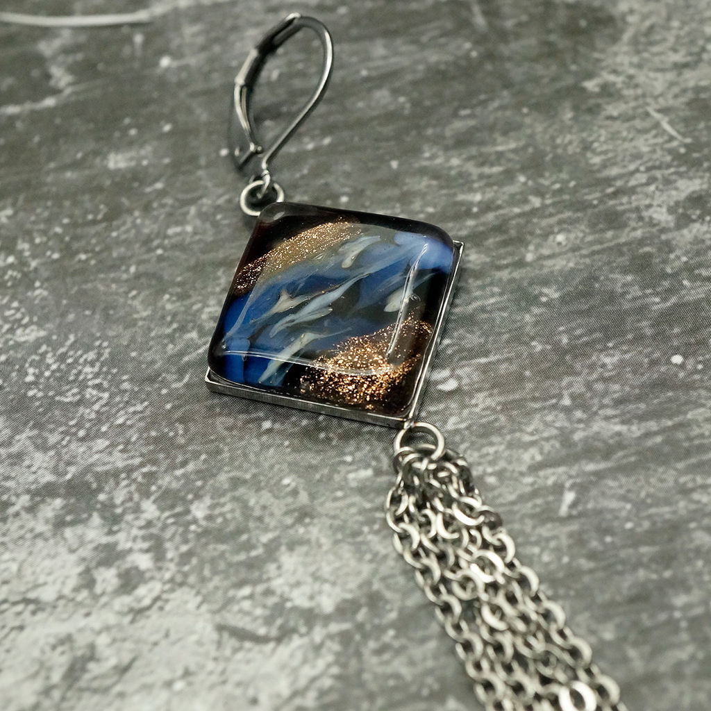 Серьги из муранского стекла AZURE FLAME LS3370 - Vloes фото 5