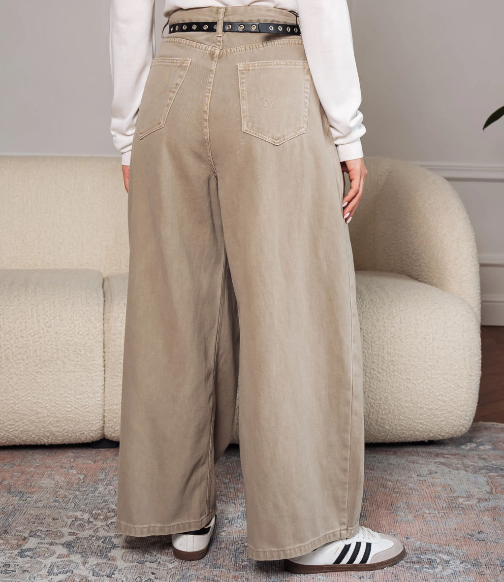 Джинсы #КТ8512 (2), бежево-серый - Dommod фото 4