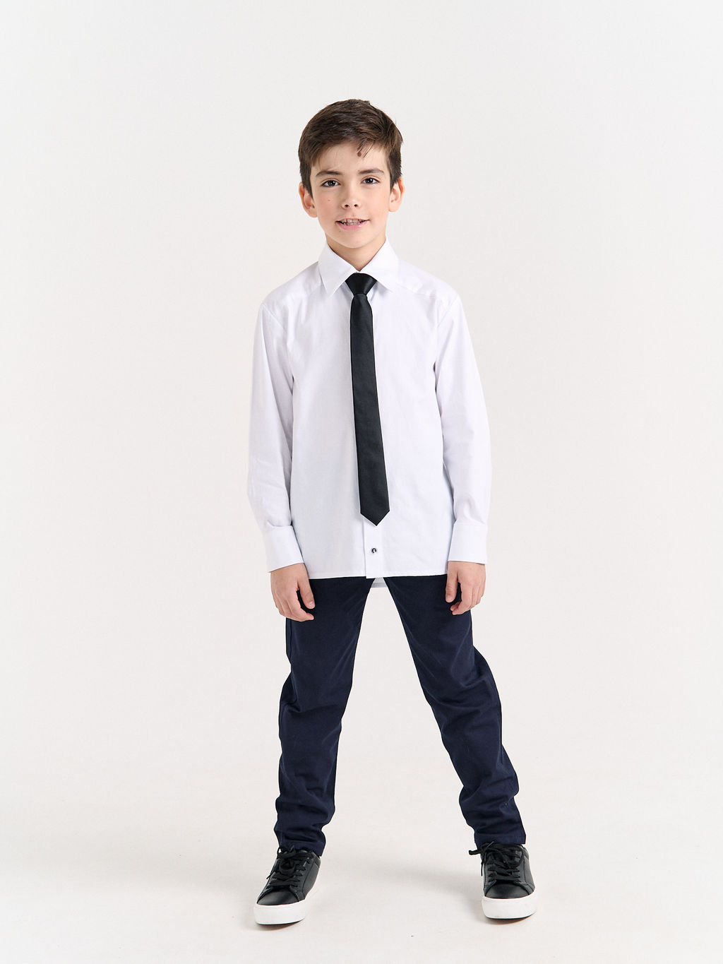 Рубашка свободного кроя Белая для мальчика 7+ - Bungly фото 6