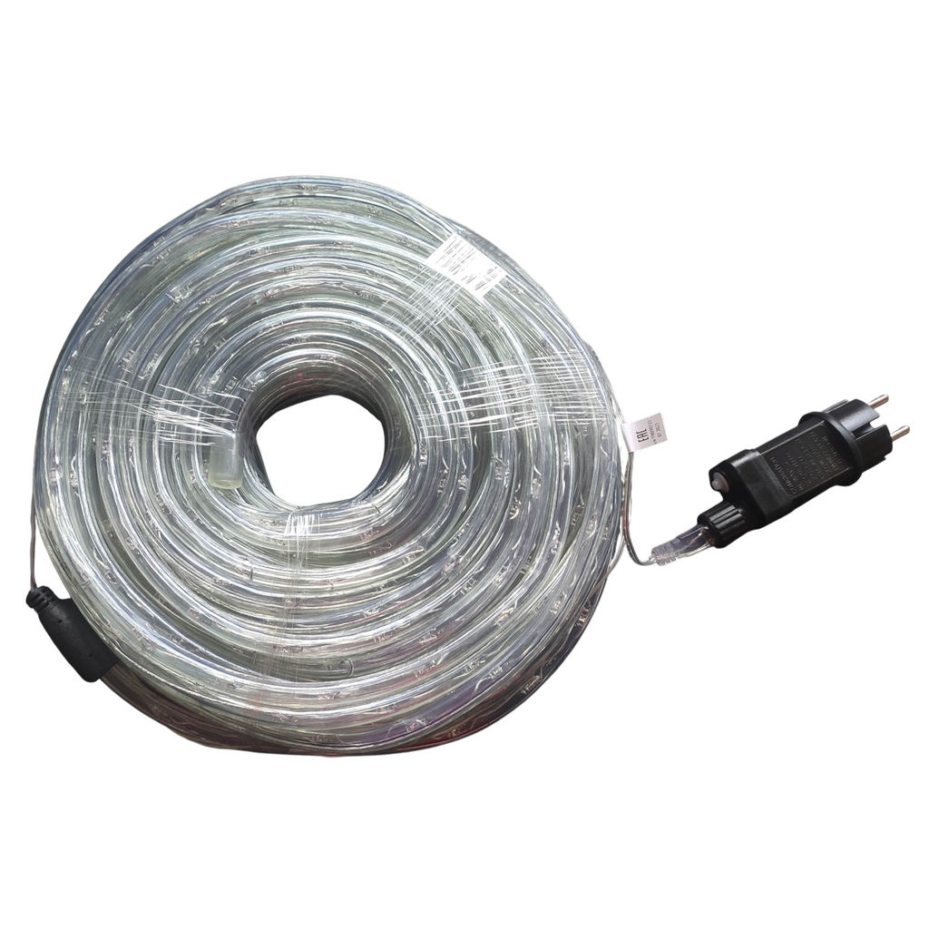 ULD-D50 8M/С08 IP44 WARM WHITE Гирлянда светодиодная Дюралайт, 8м. С контроллером. Теплый белый свет. Провод прозрачный. ТМ Uniel