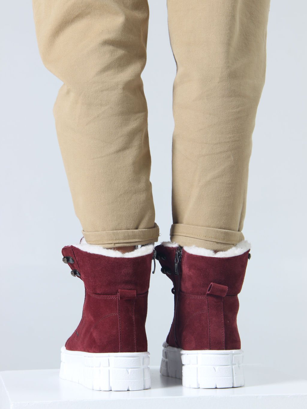 Ботинки 216.212131w. бордо замша/Шерсть