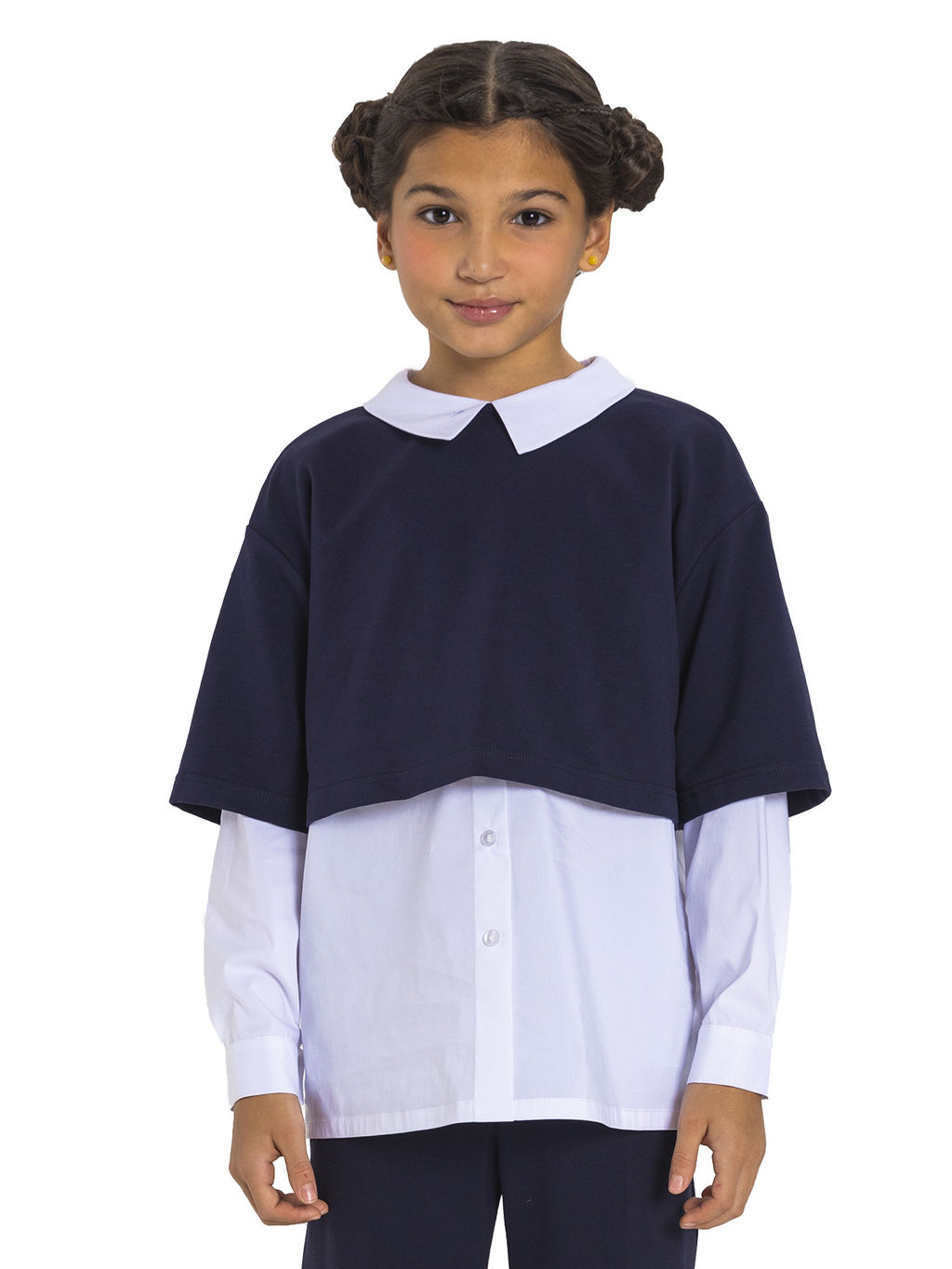 Школьная блузка для девочки О77000 - Карамелли фото 4