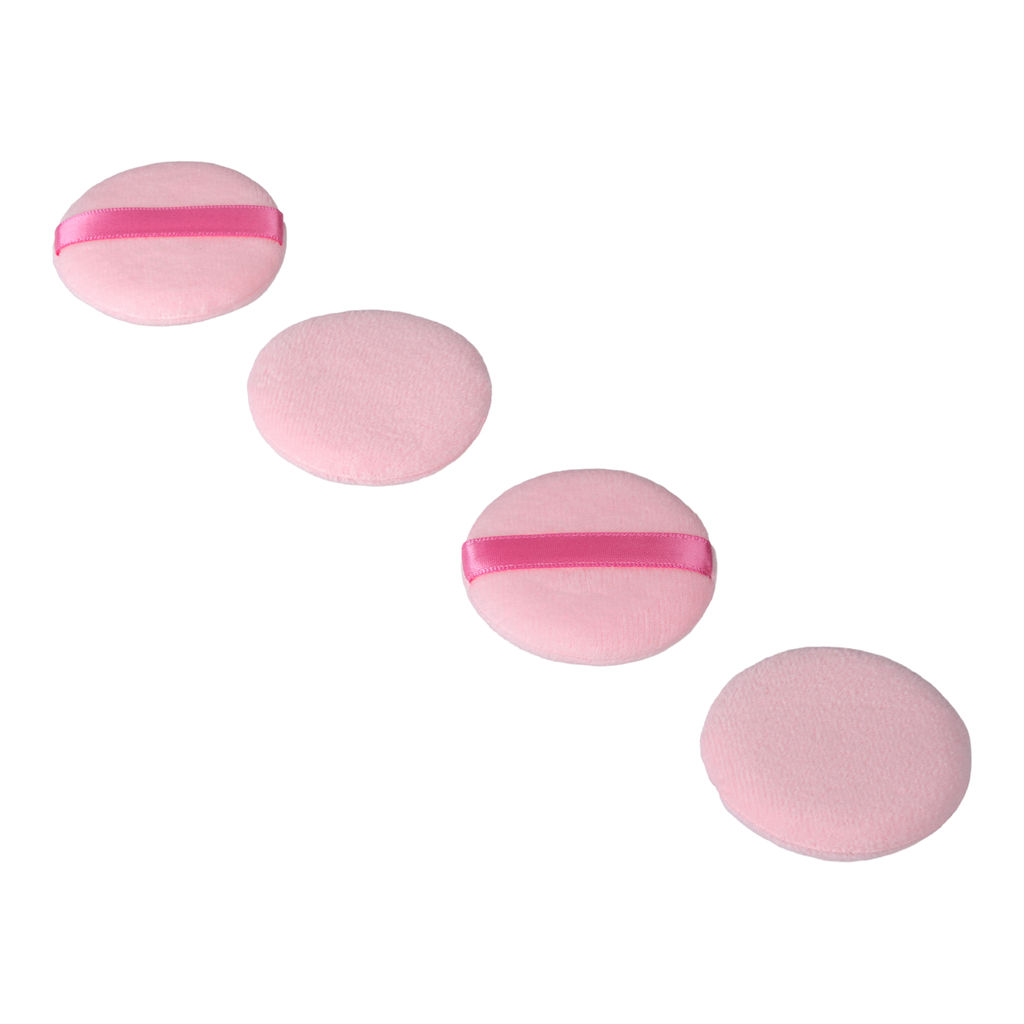 Пуховка для макияжа, розовая, 4шт. DEWAL BEAUTY SS-1272