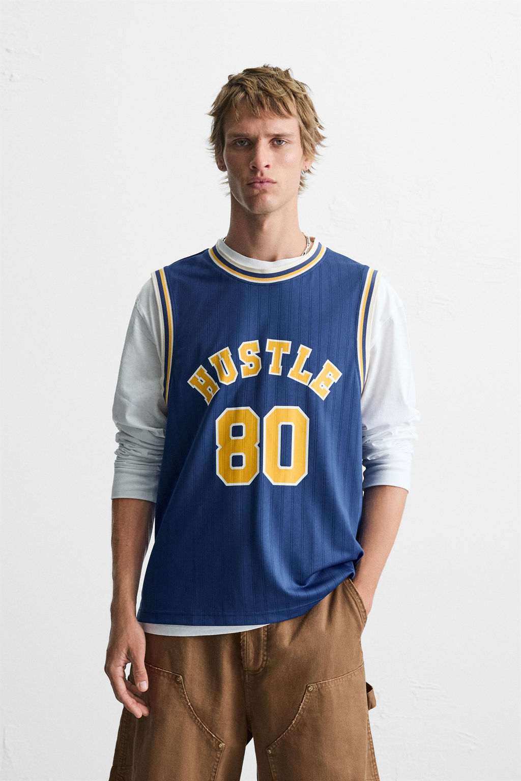 CONTRAST VARSITY TANK TOP - Zara фото 2