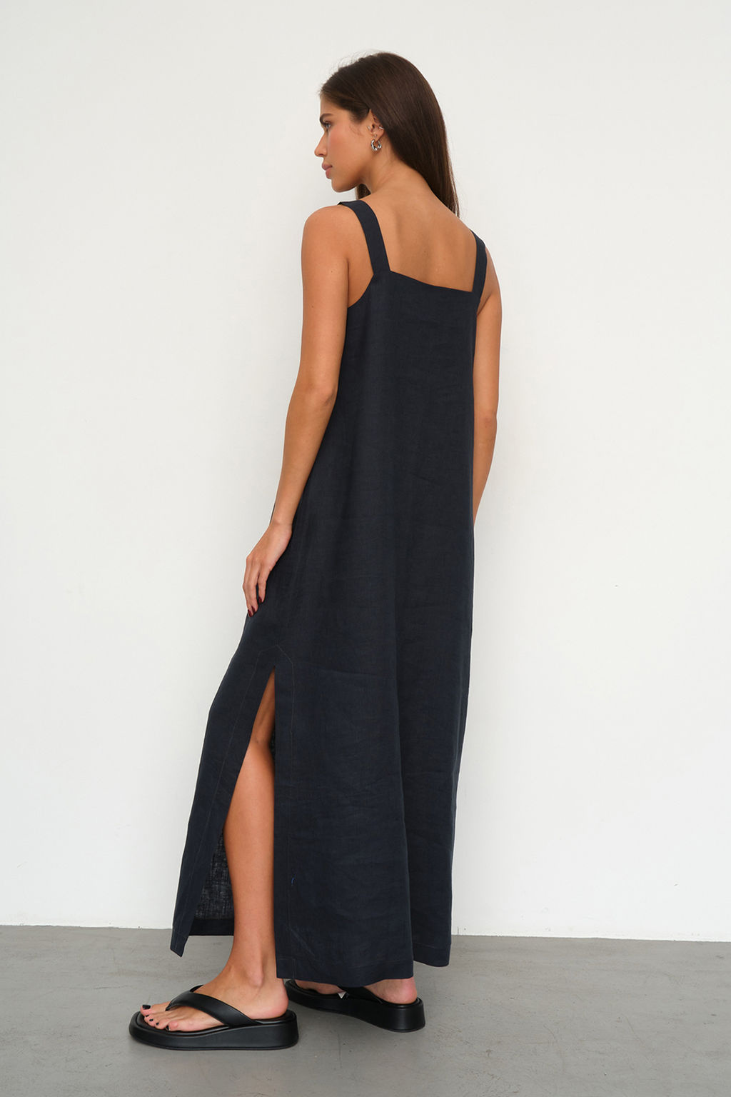 Сарафан длинный D010 1_NAVI/Темно-синий - M&G all natural фото 5