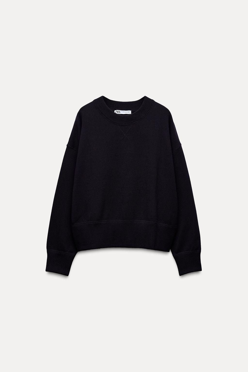 BASIC PLAIN KNIT SWEATSHIRT - Zara фото 6