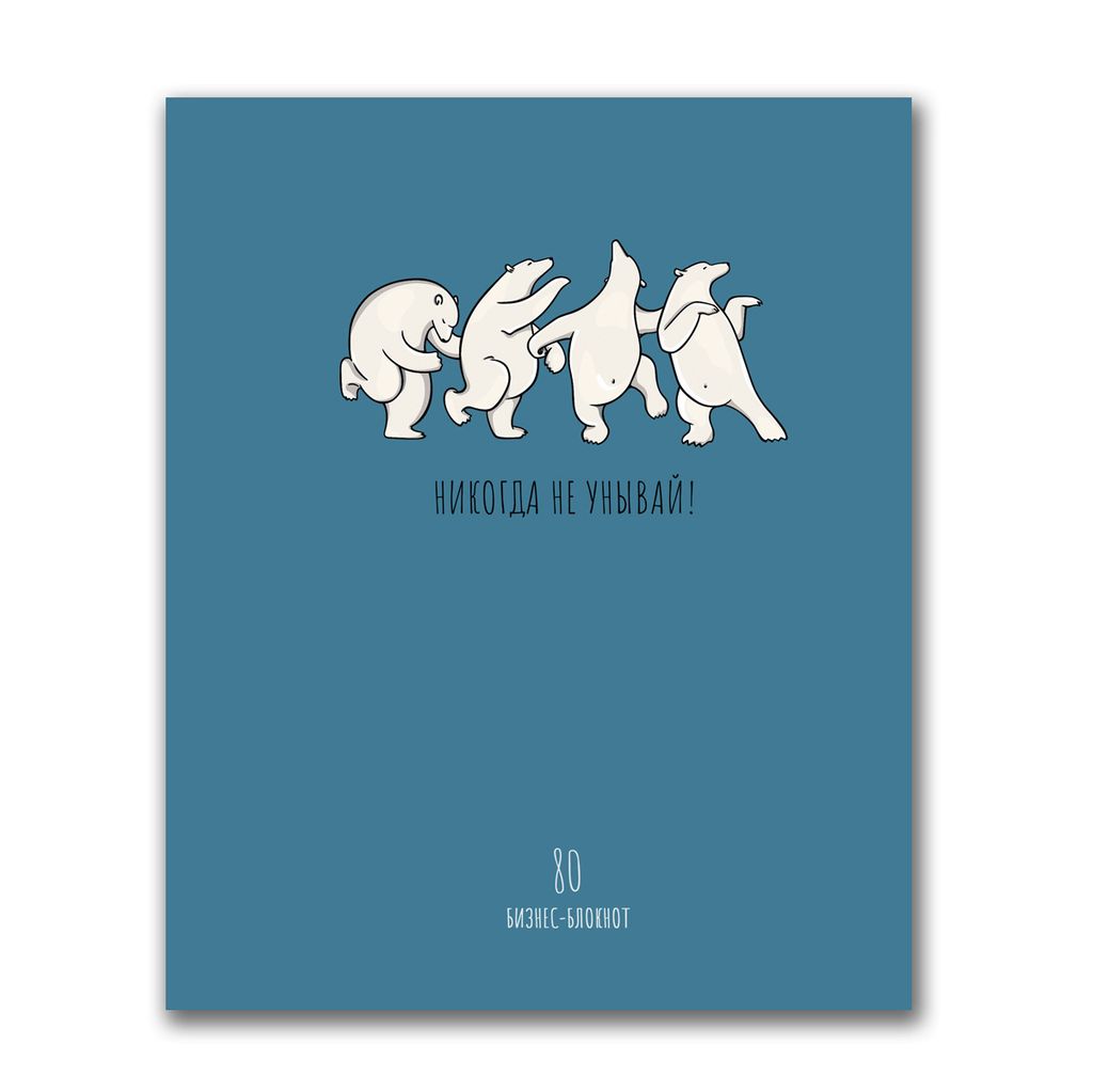 Светоч Бизнес-блокнот, матовая ламинация, 80ББТ5_2_5_1 A5+ 80 л. 18 шт. клетка Никогда не унывай 000441