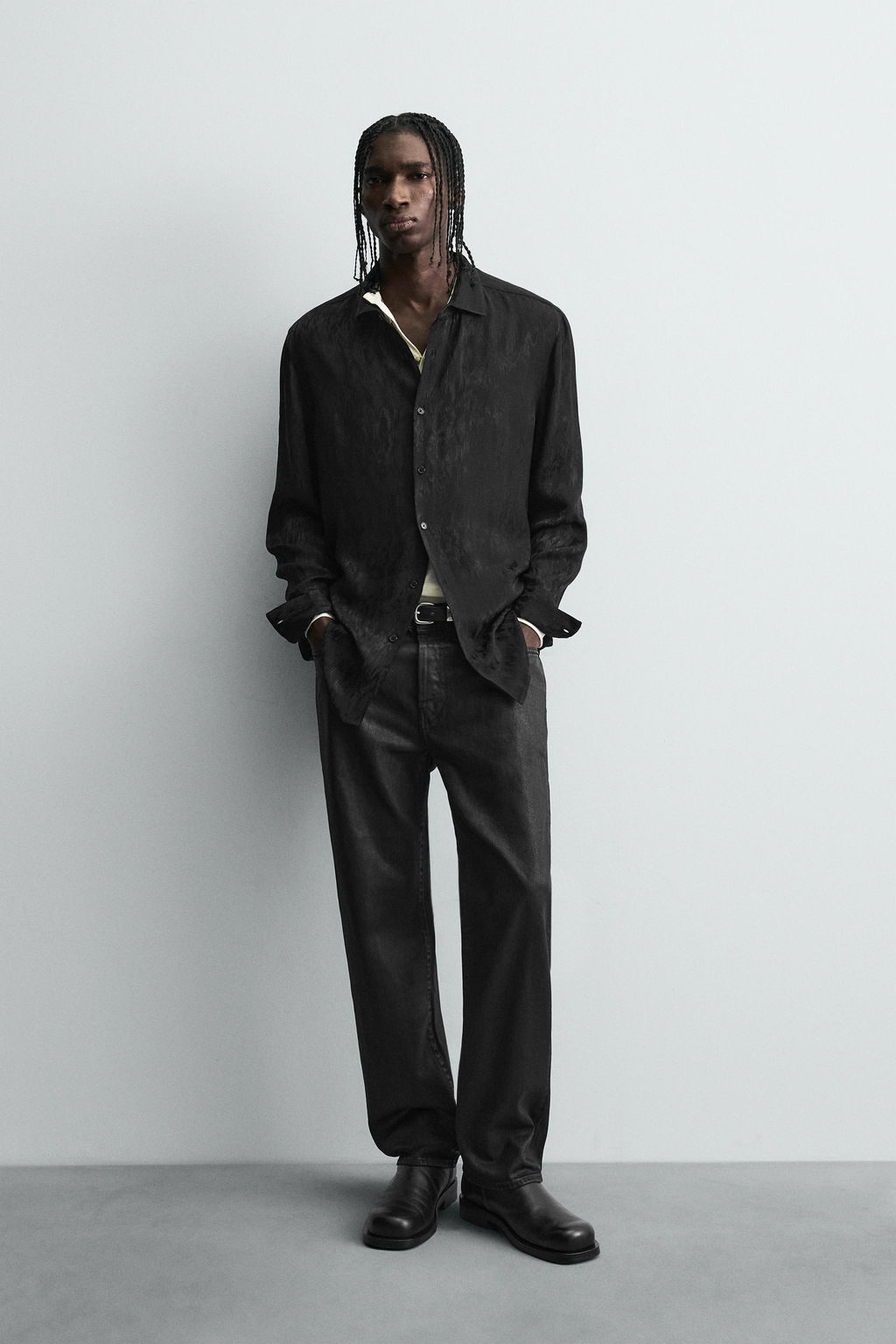 FLUID JACQUARD SHIRT